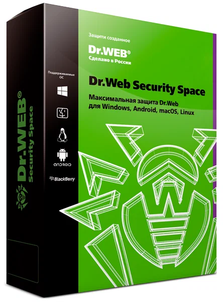 Антивирус Dr.Web Security Space на одно рабочее место на 1 год